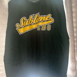 Alstyle Black Tee with Gold Sublime LBC Graphic